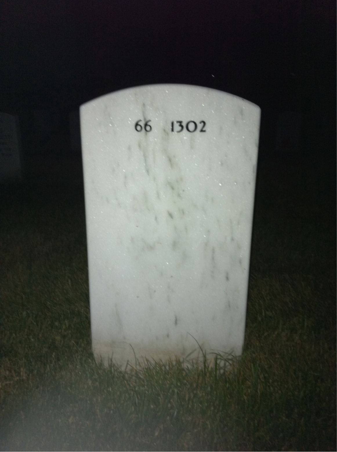 Back of headstone — Hugh Daly