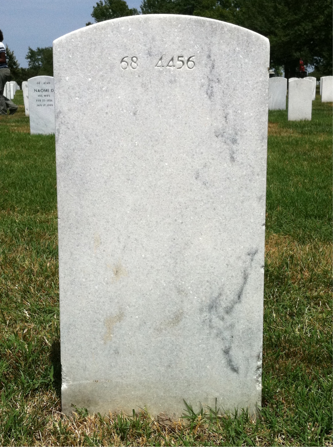 Back of headstone — Duane Amstein