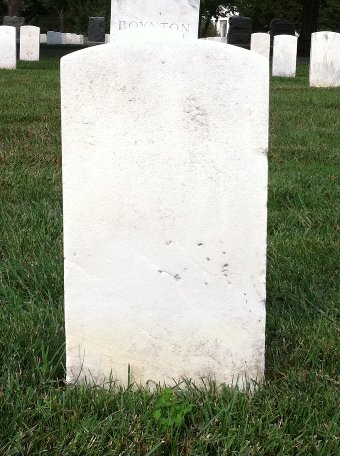 Back of headstone — Walter Munsie
