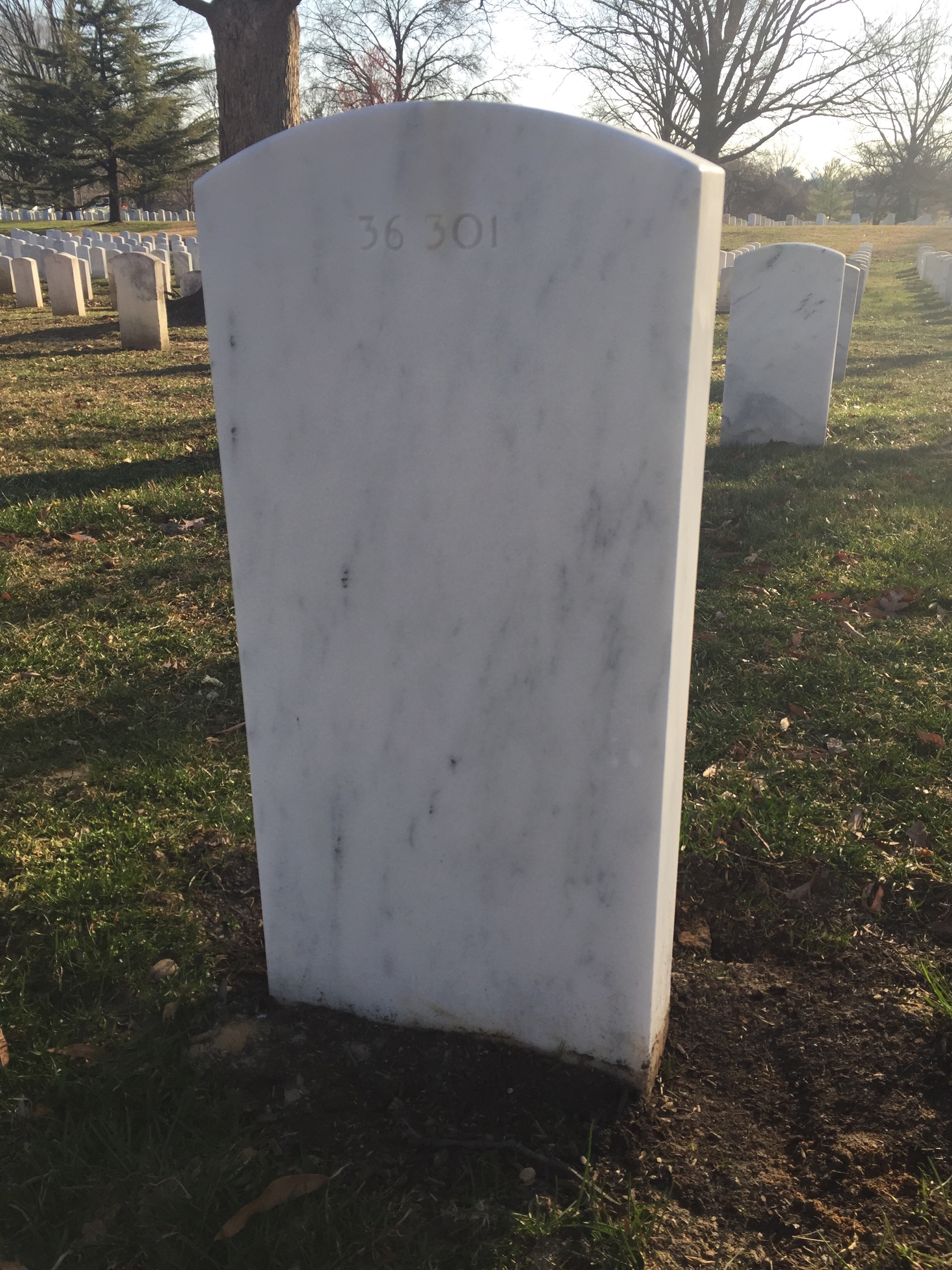 Back of headstone — Timothy Mark Thomas