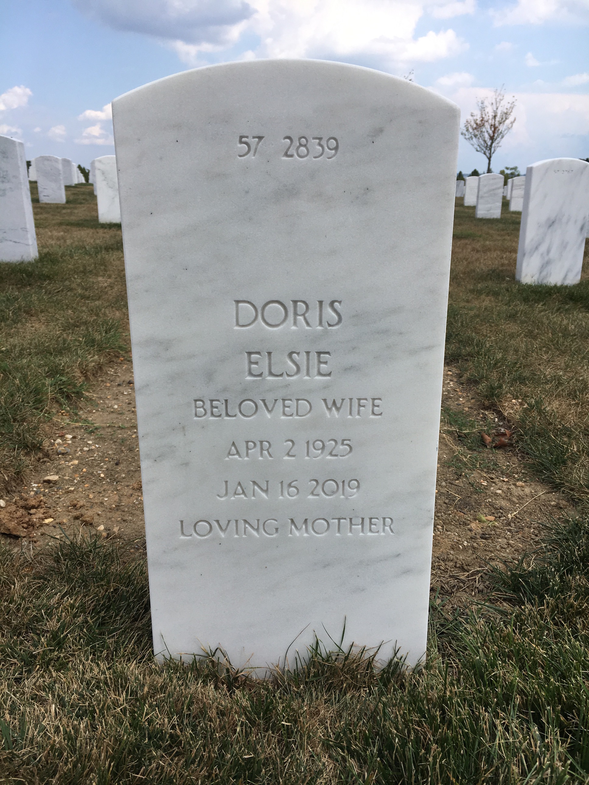 Back of headstone — John Baker