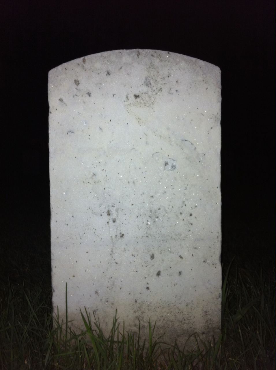 Back of headstone — George Abbott