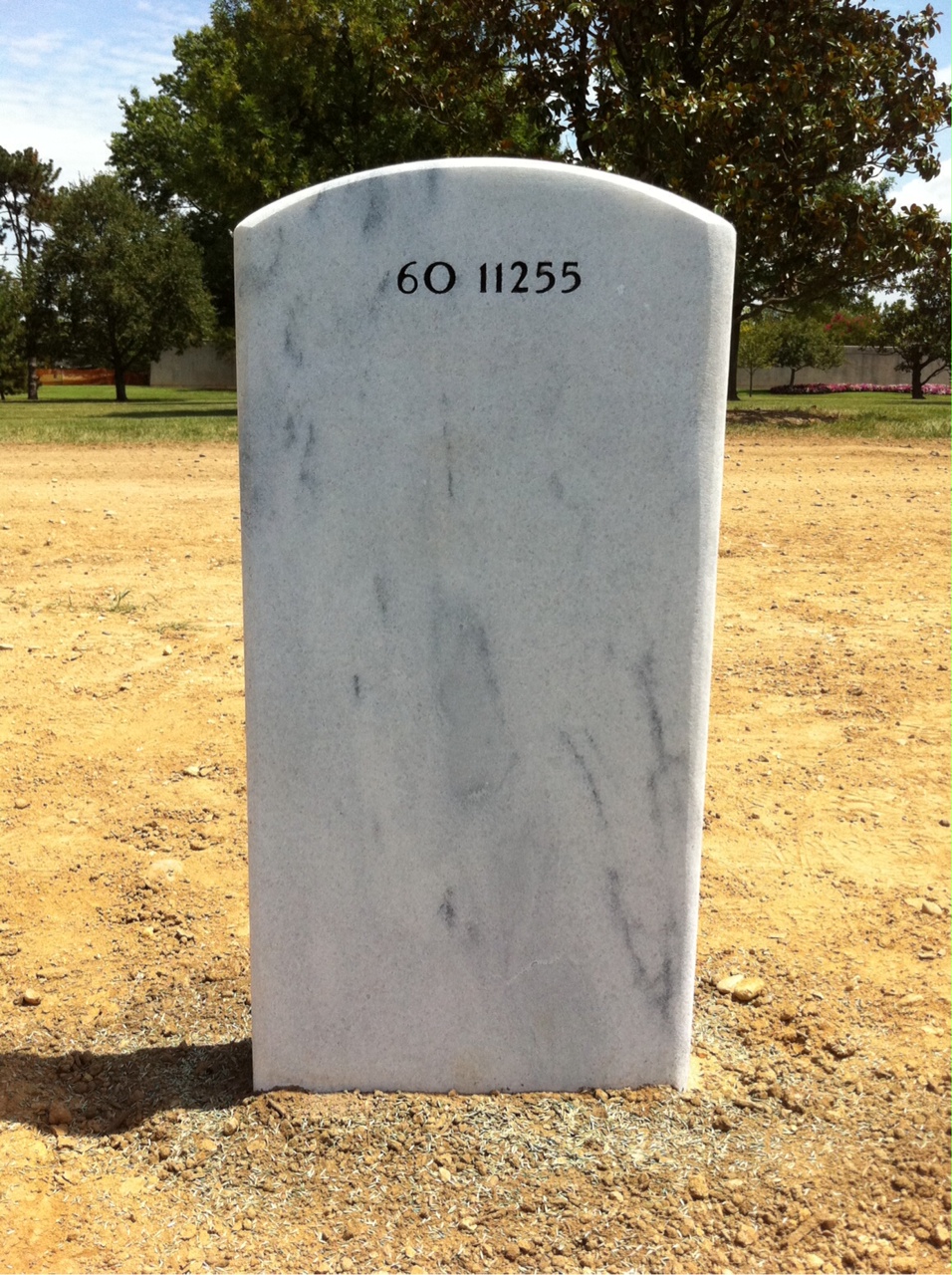 Back of headstone — Ulyses J Lightner