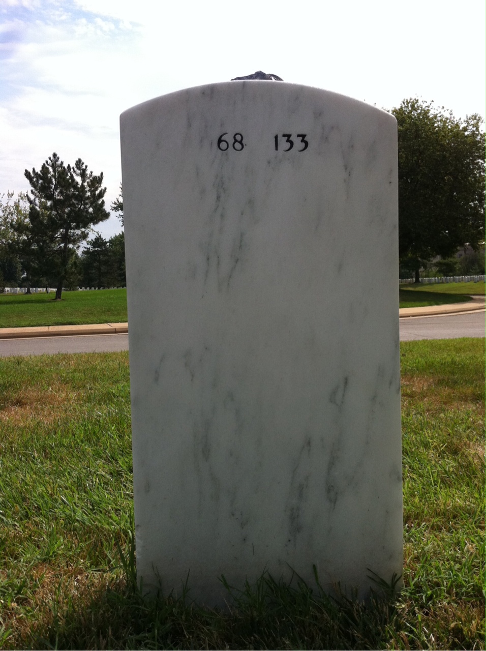 Back of headstone — Morgan Lilly