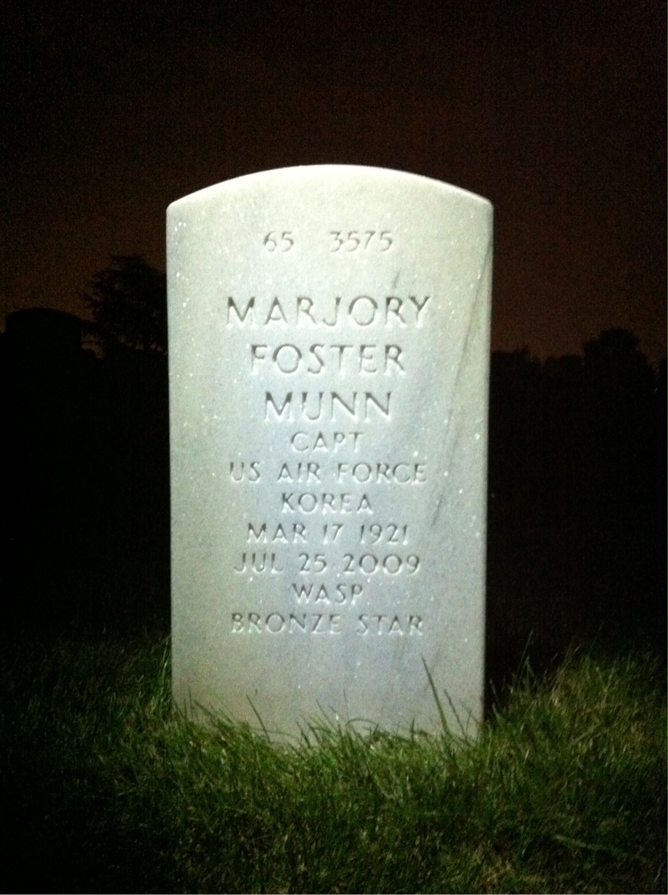 Back of headstone — James Munn