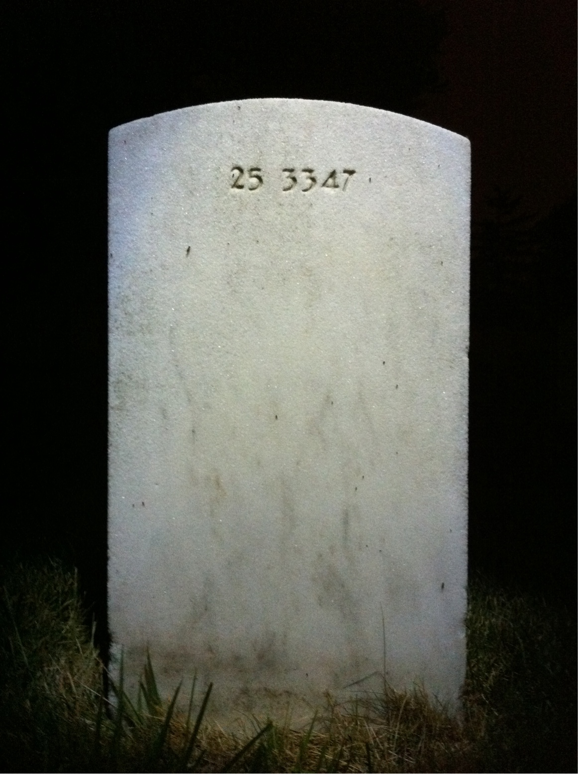 Back of headstone — Veronica Morris