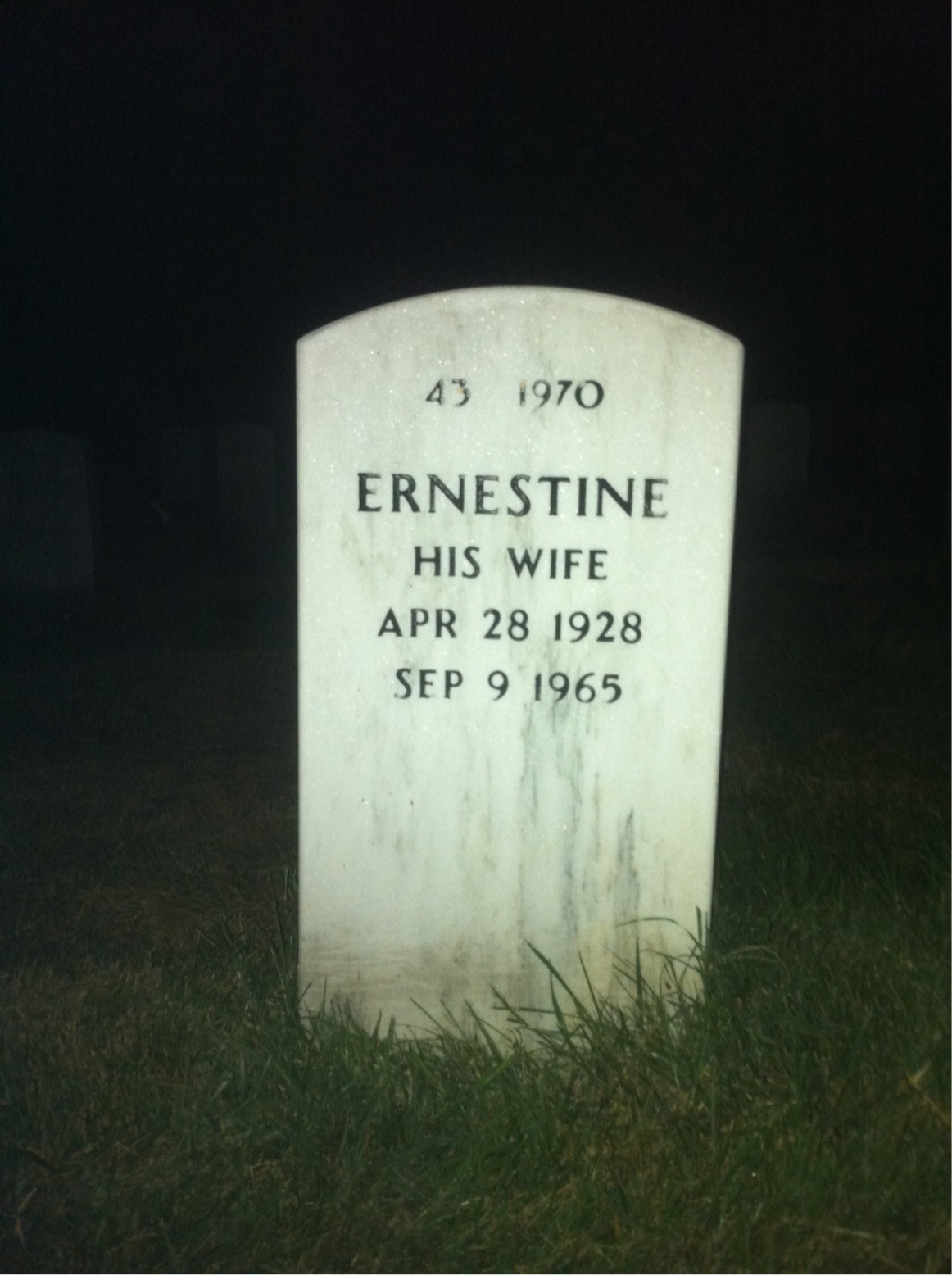 Back of headstone — Robert Lucas