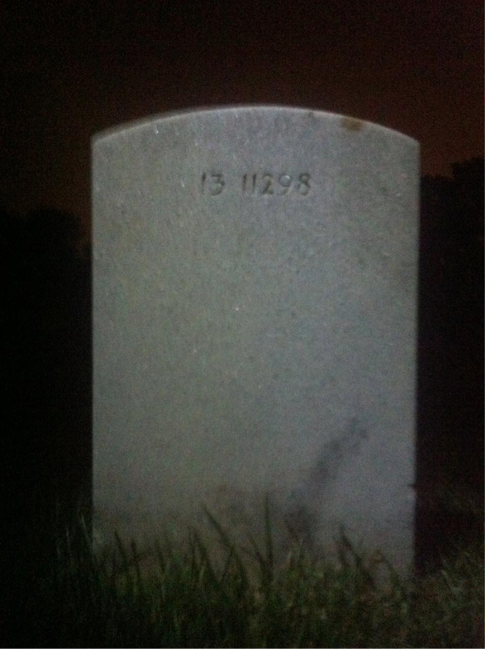 Back of headstone — George Mosher