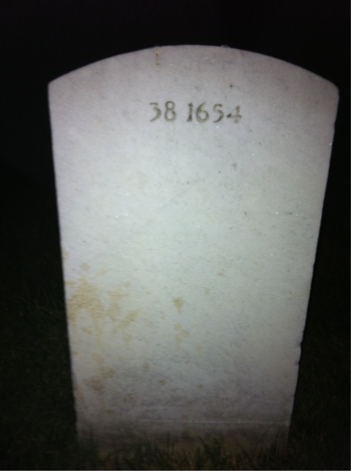 Back of headstone — Renee Morris