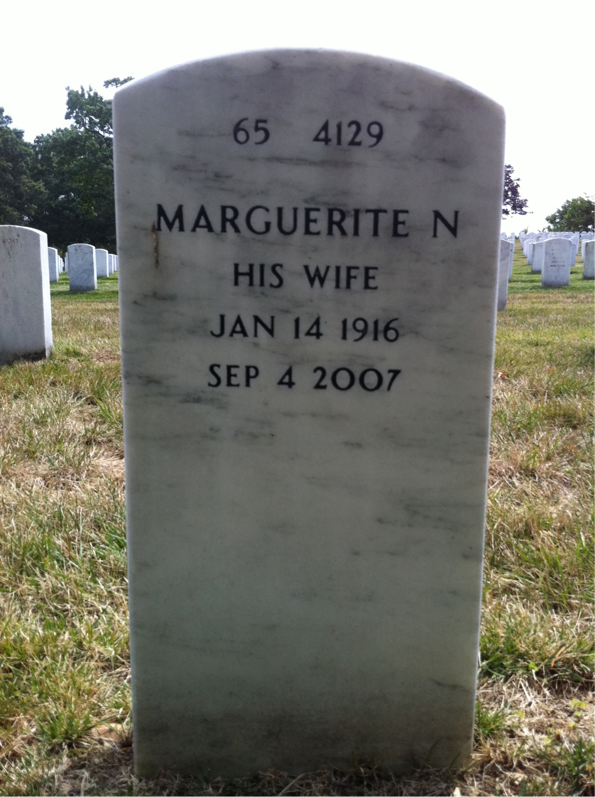 Back of headstone — Alva Byers