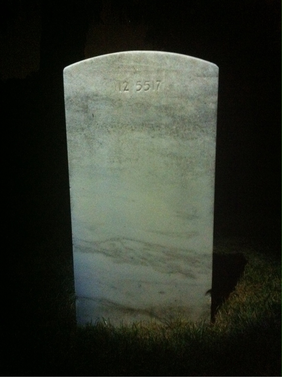 Back of headstone — Emmett Alexander
