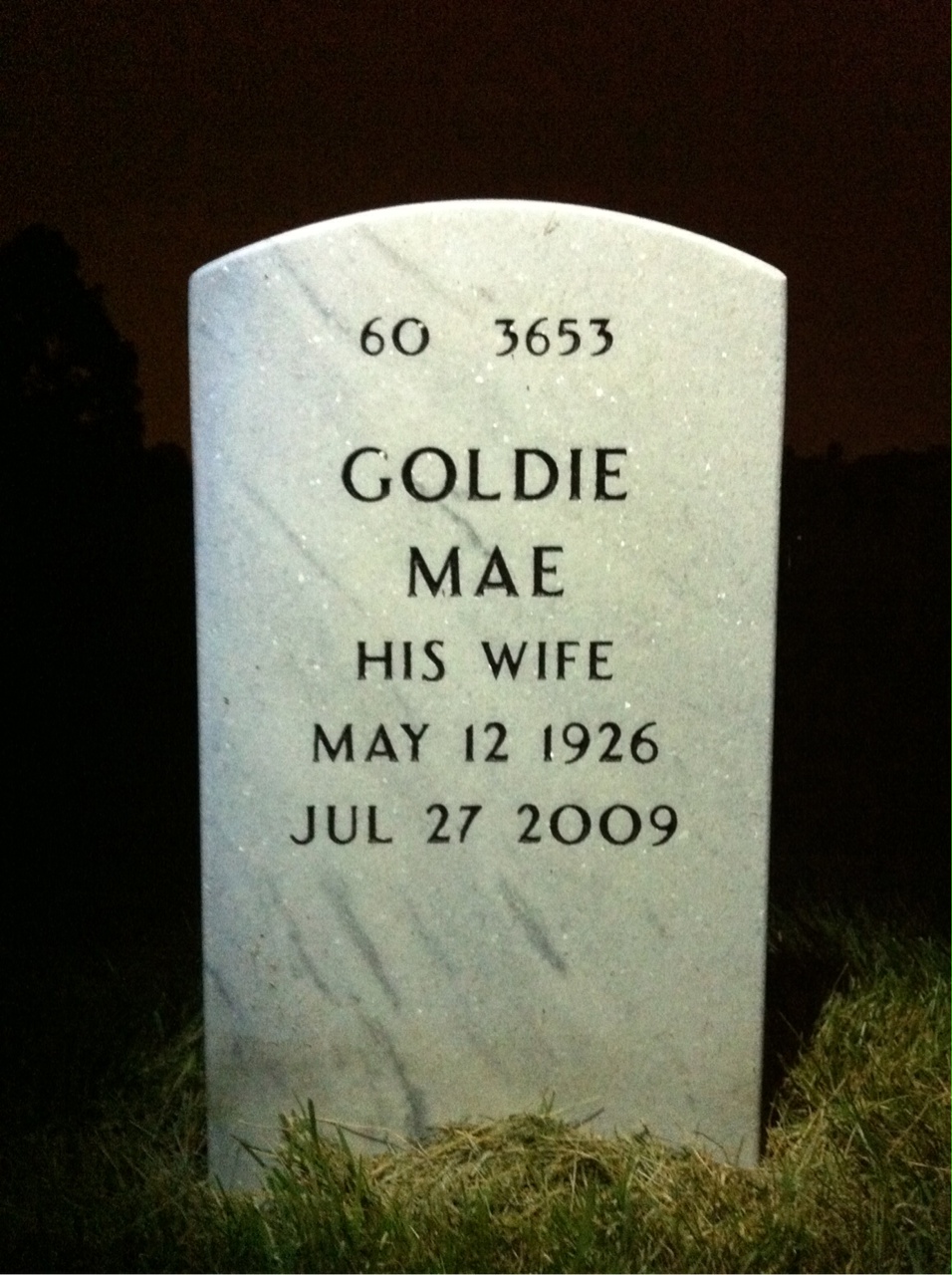 Back of headstone — Francis Kesterson