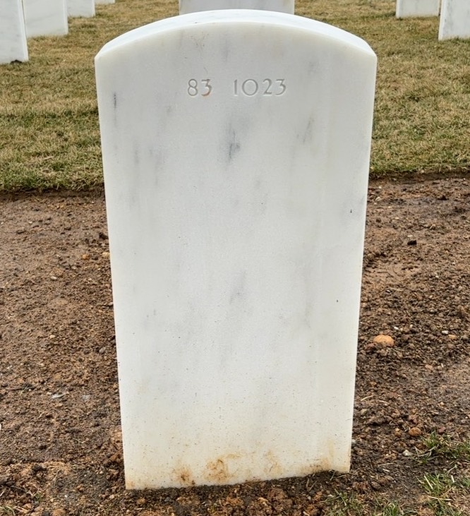 Back of headstone — Paul Arnett