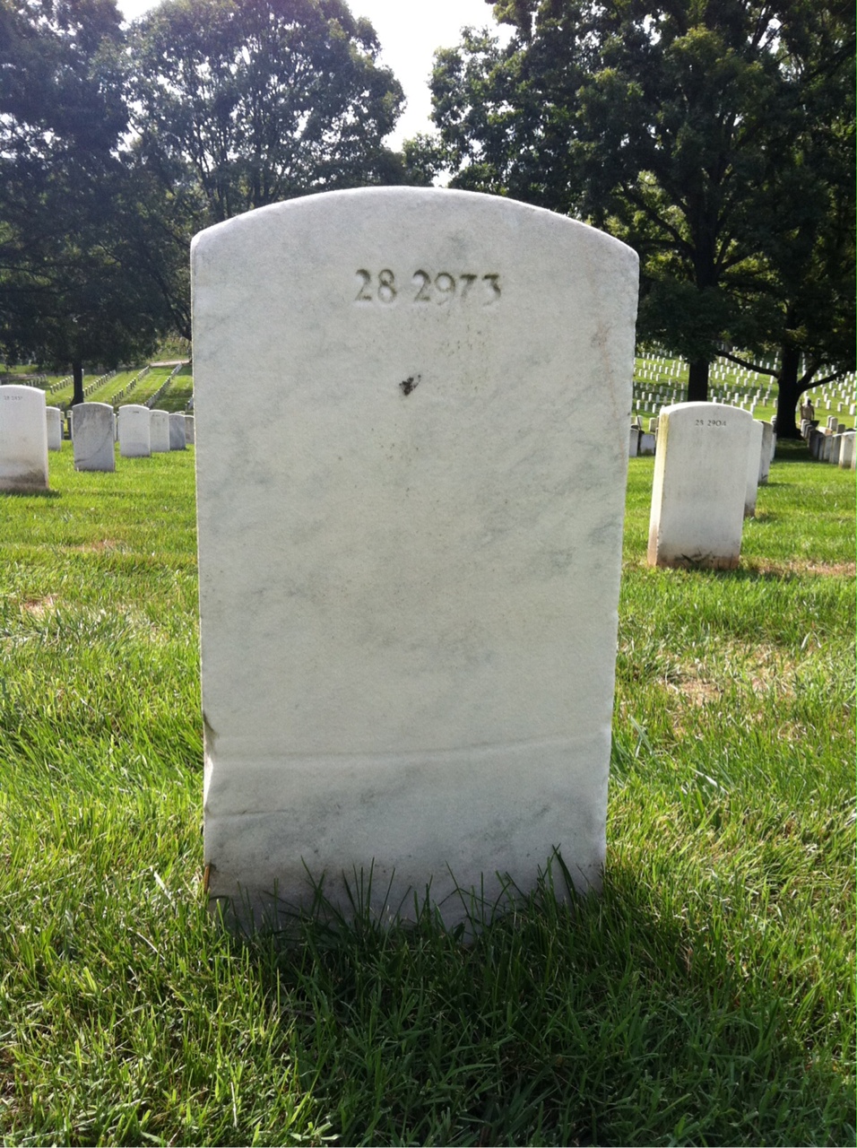 Back of headstone — Ernest Rivers