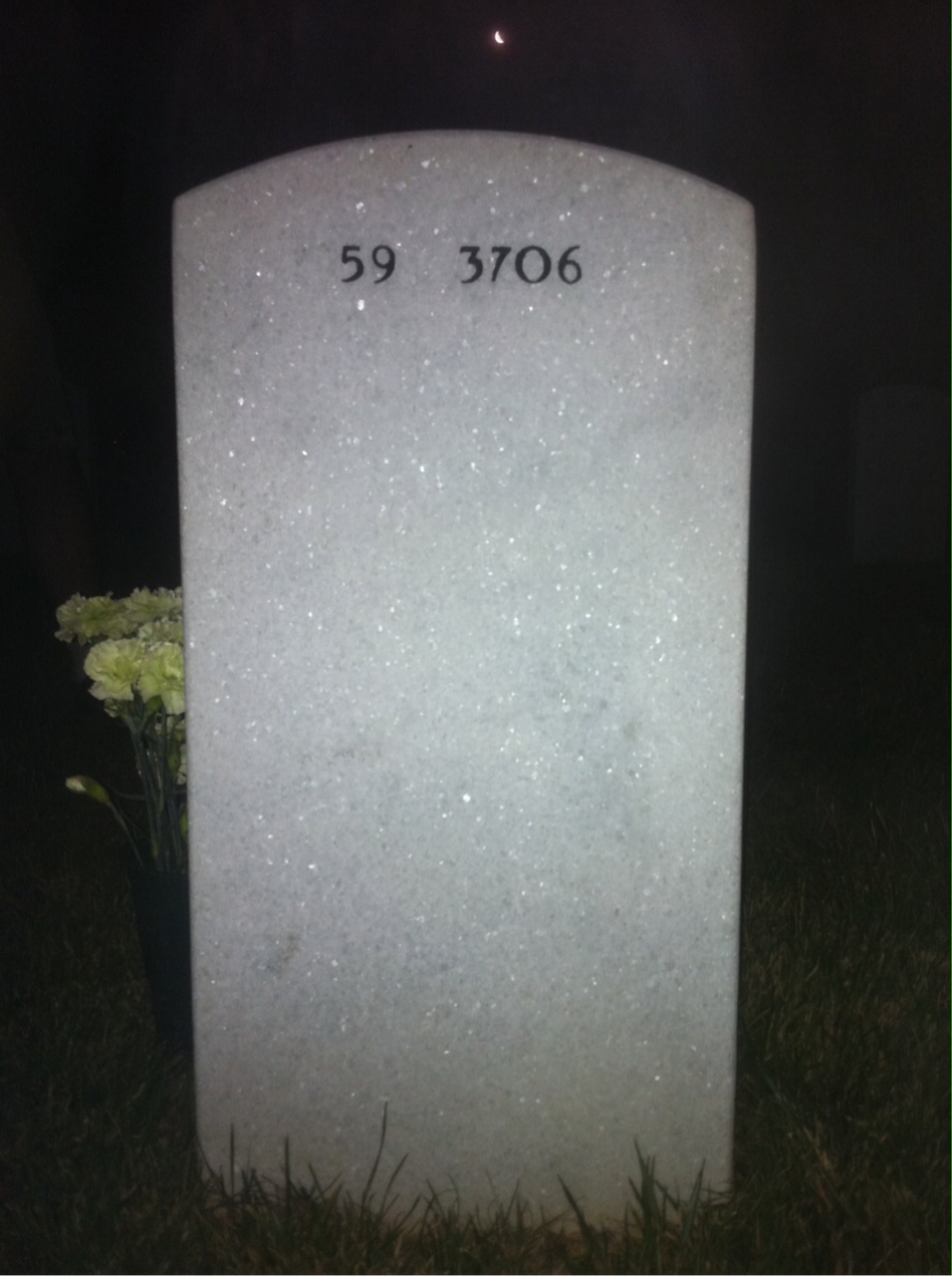 Back of headstone — William Cook