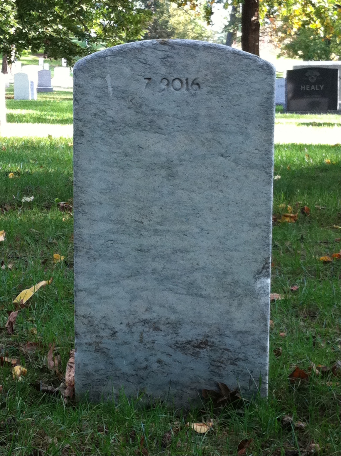 Back of headstone — Jean Moon