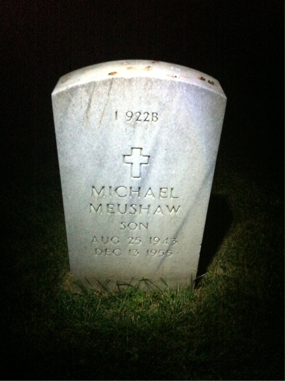Back of headstone — Valentine Perry
