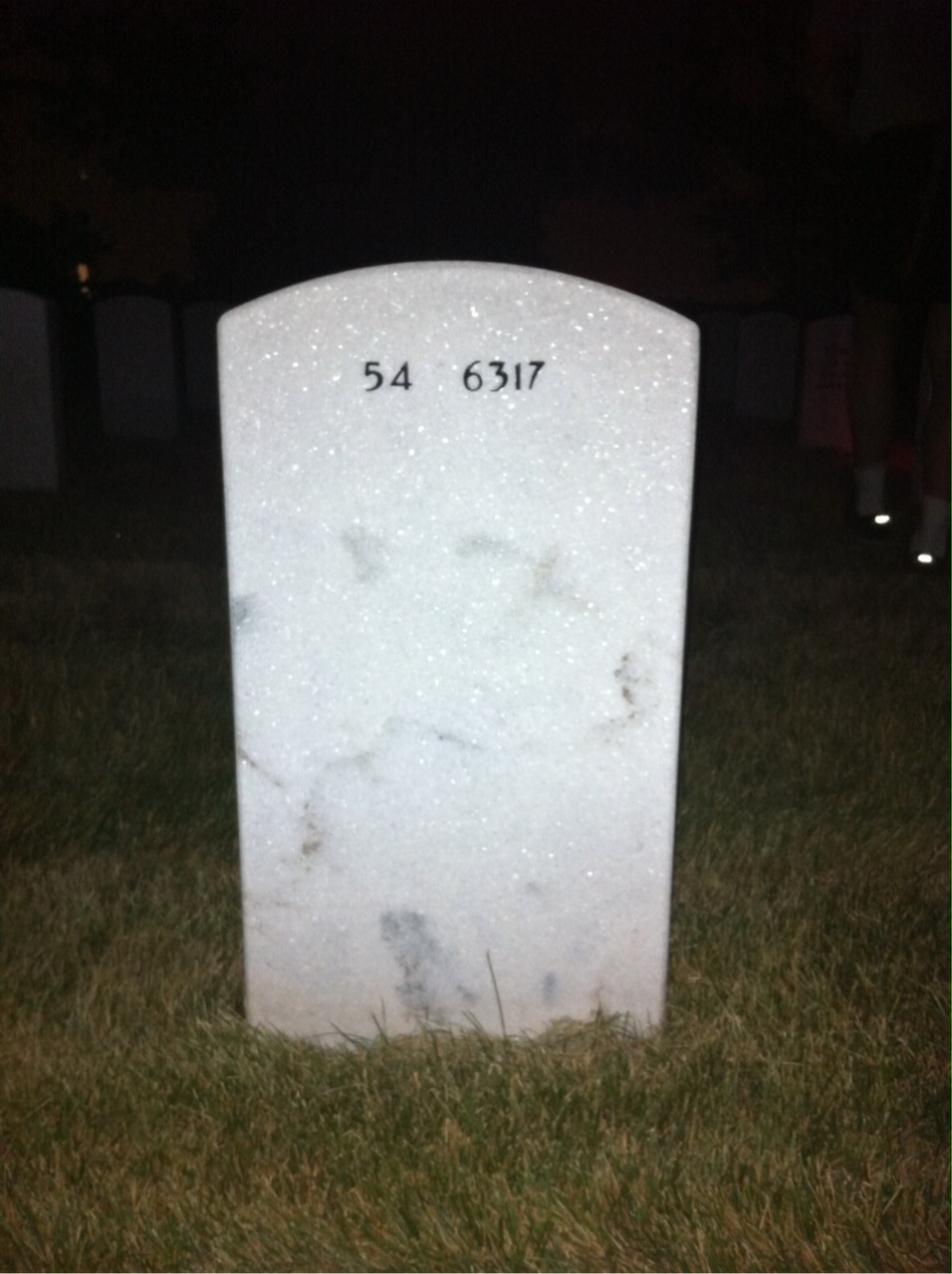 Back of headstone — John Geshel