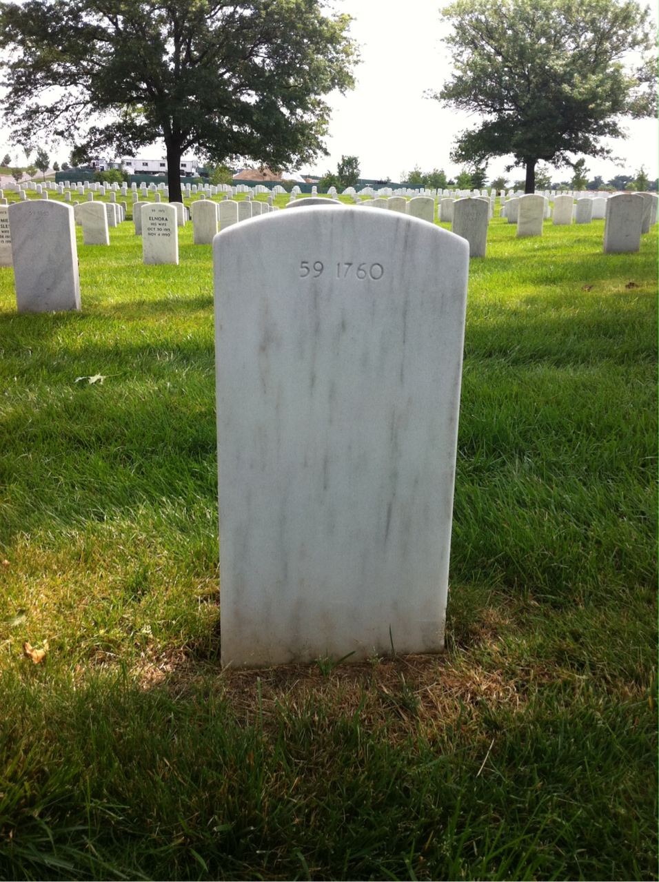 Back of headstone — Walter Eugene Holbrook