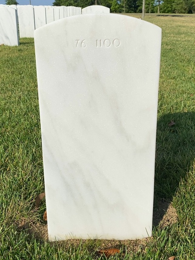 Back of headstone — Richard Banks