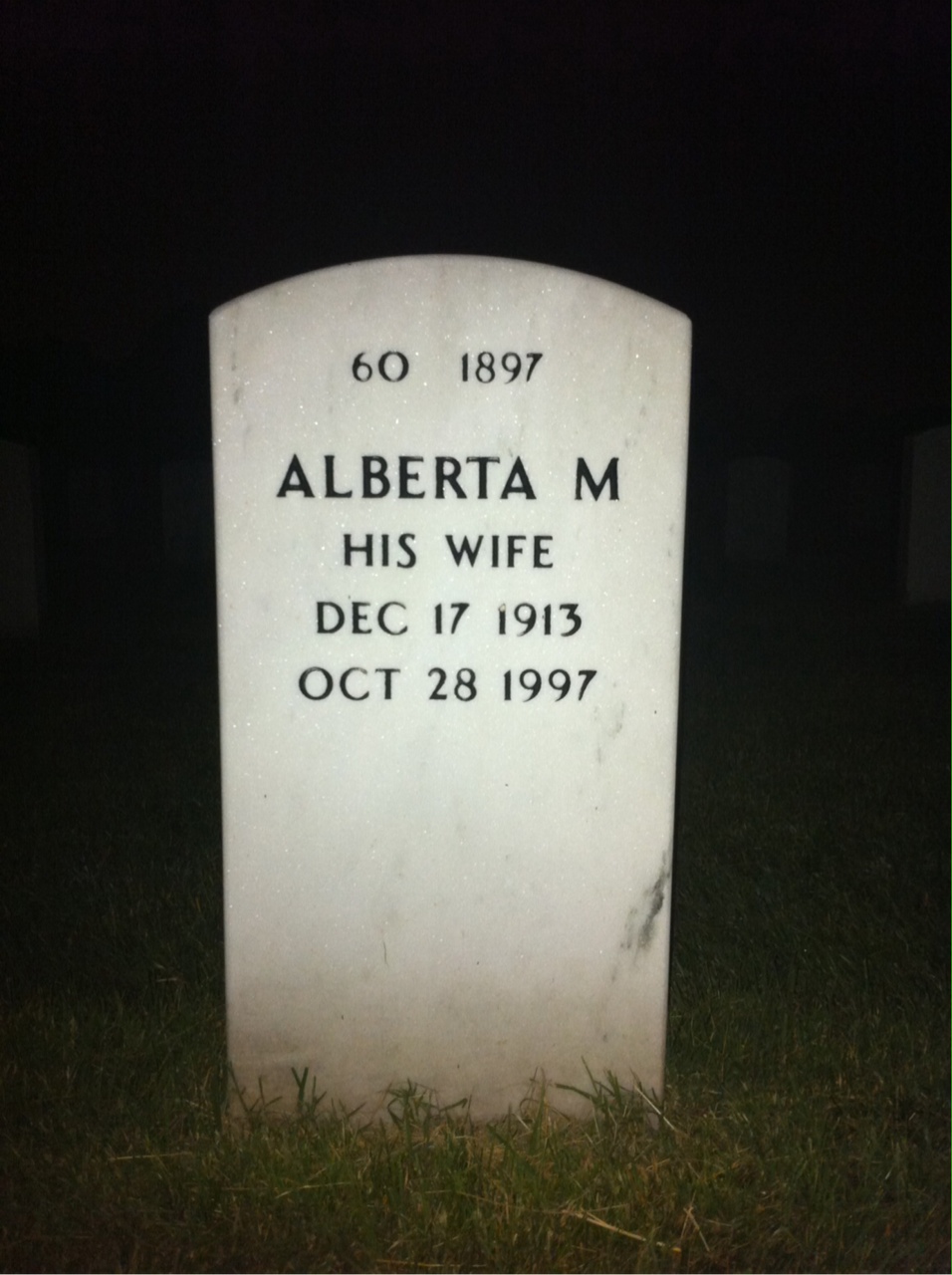Back of headstone — Logan Croxton