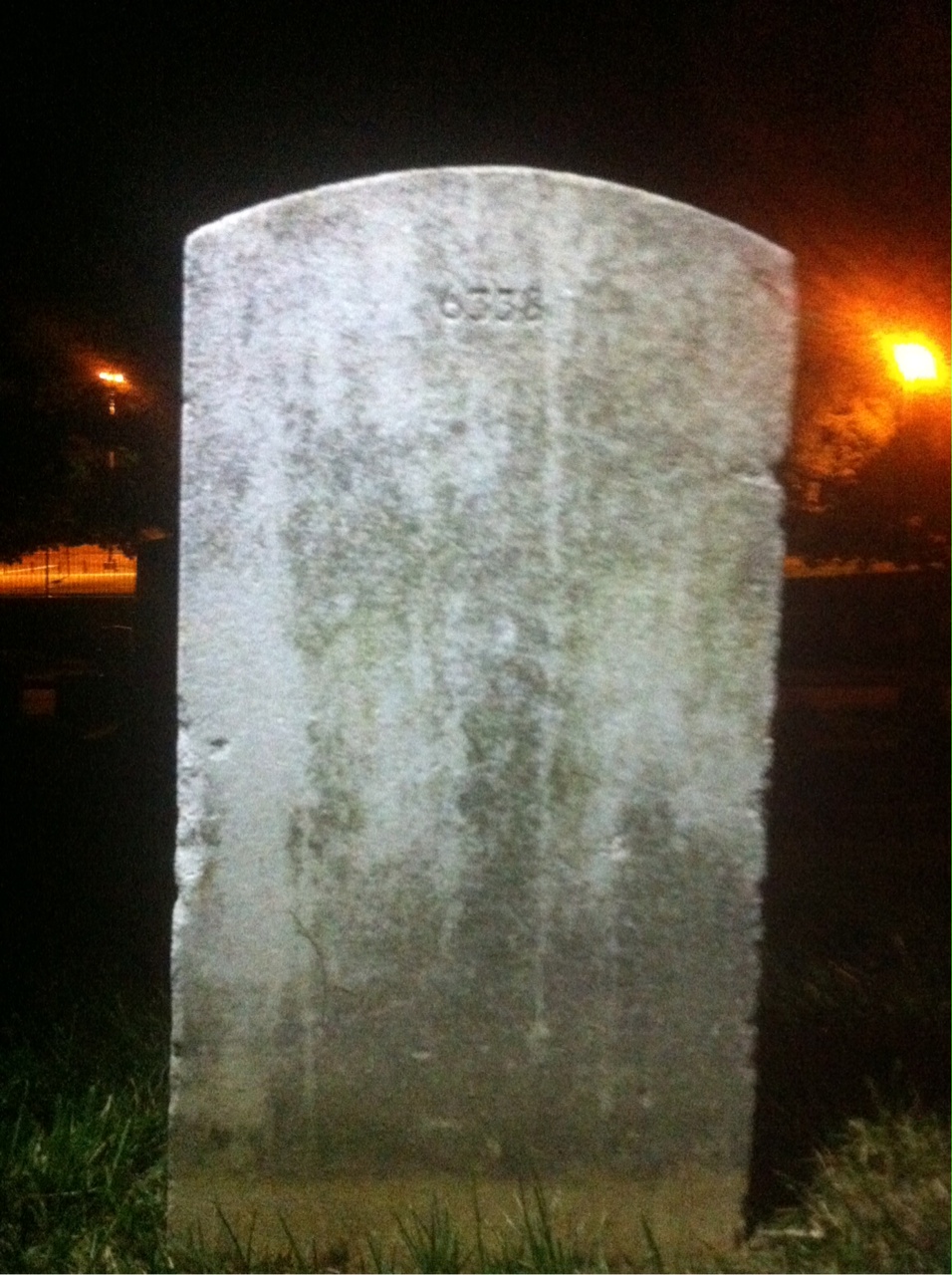 Back of headstone — Charles Cunningham