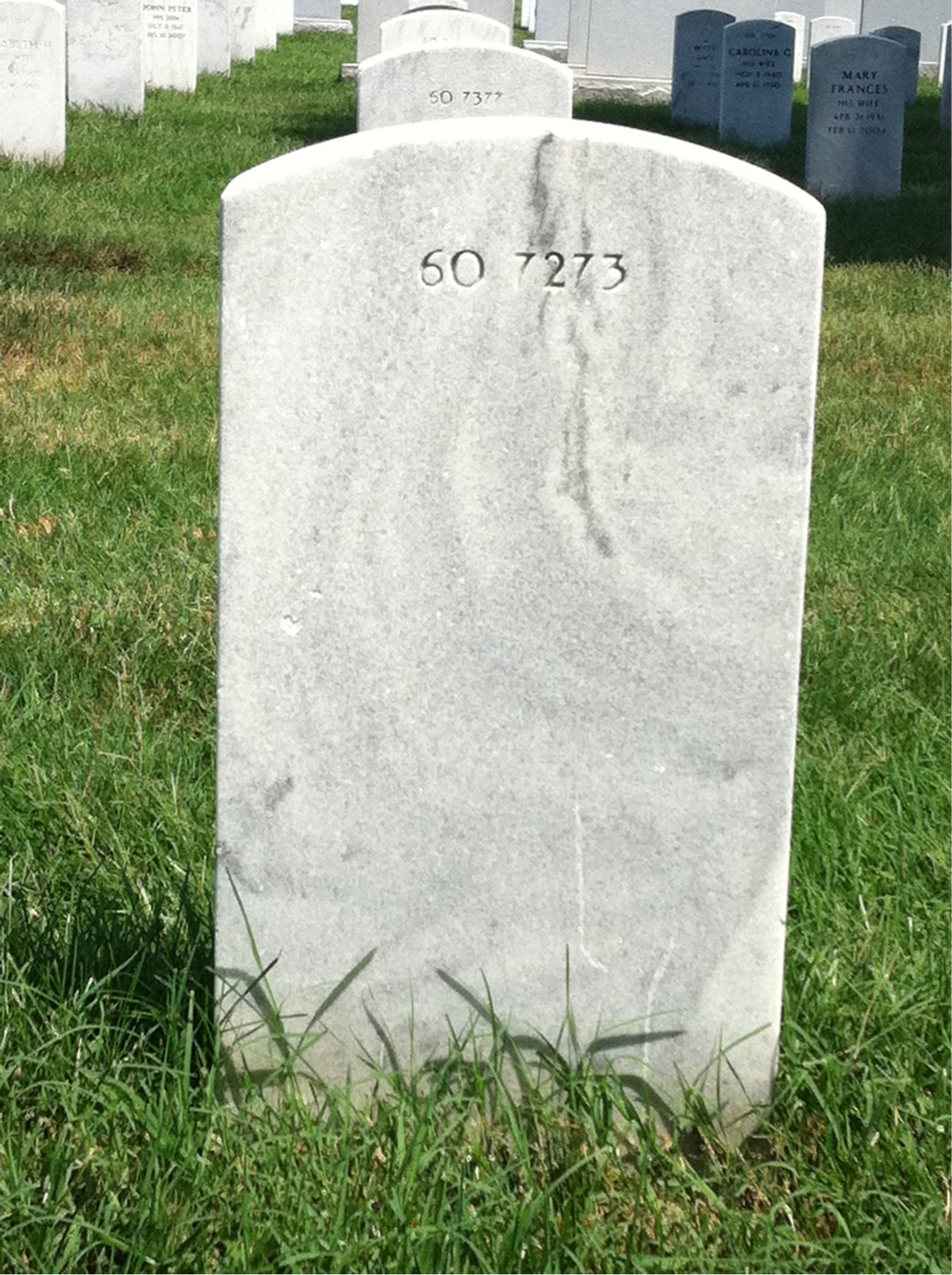 Back of headstone — Gilbert Albrecht