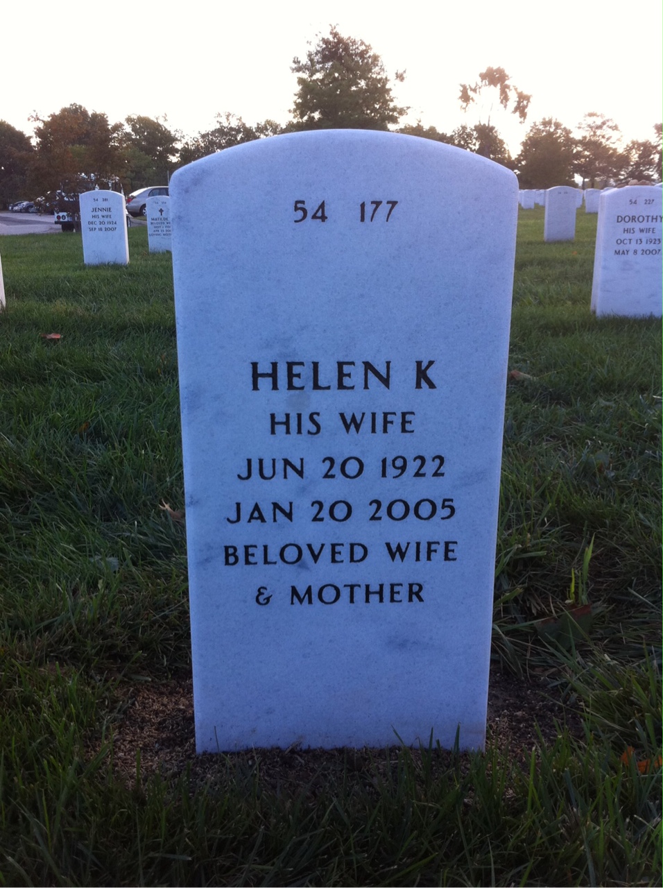 Back of headstone — Dan Muat