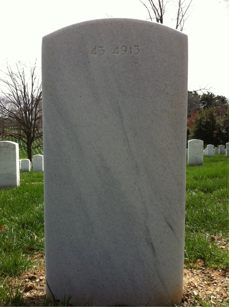 Back of headstone — Mary Collins