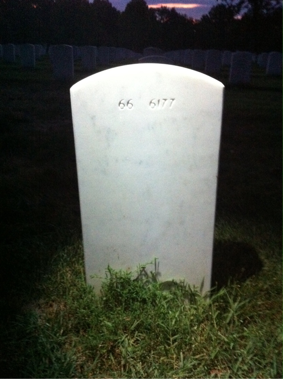 Back of headstone — Tyree Allen