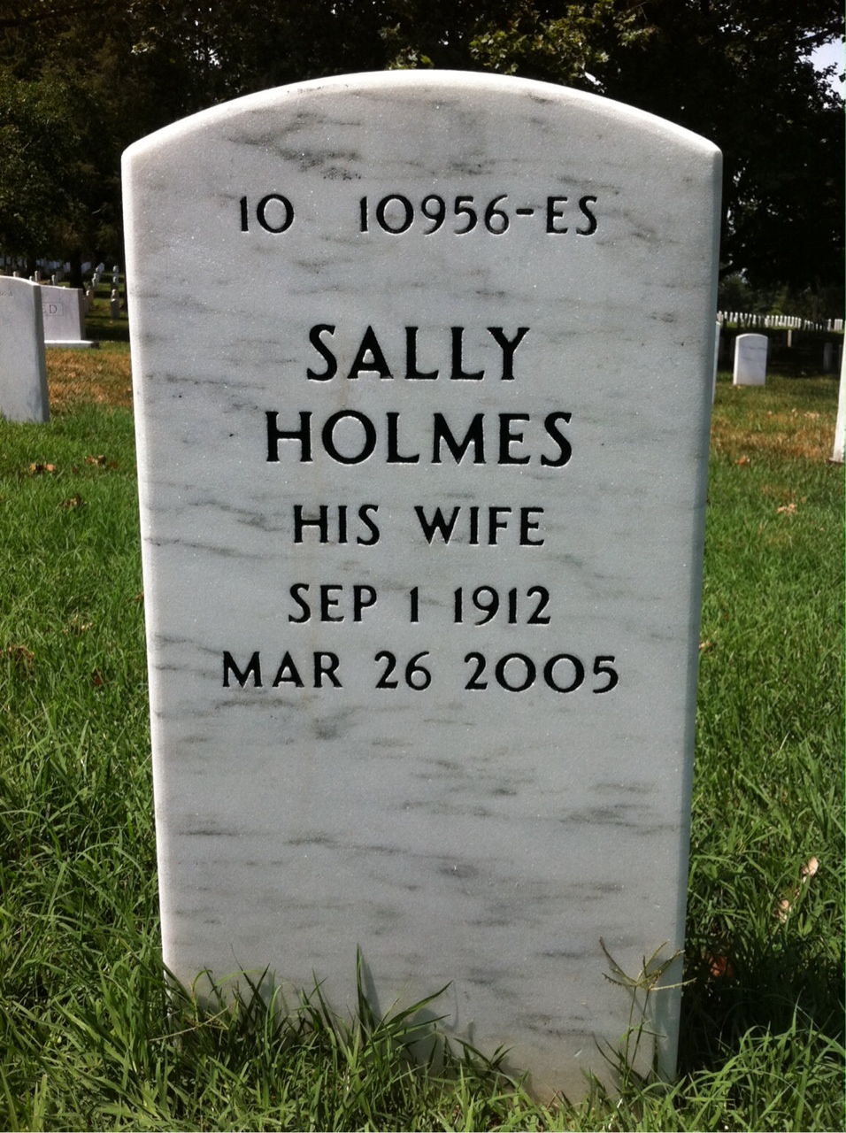 Back of headstone — Irving Camp