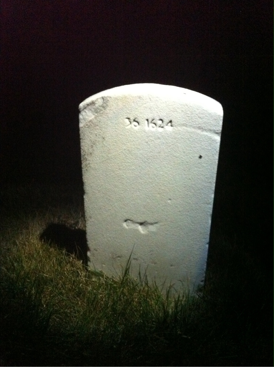 Back of headstone — Lulu Baumann
