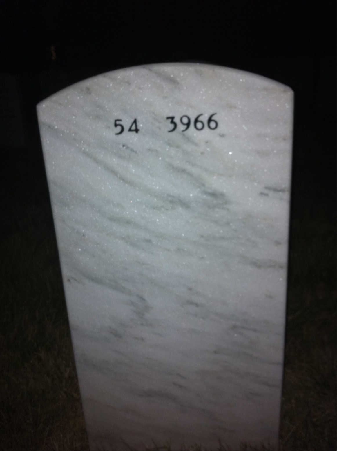 Back of headstone — Edward Eaton