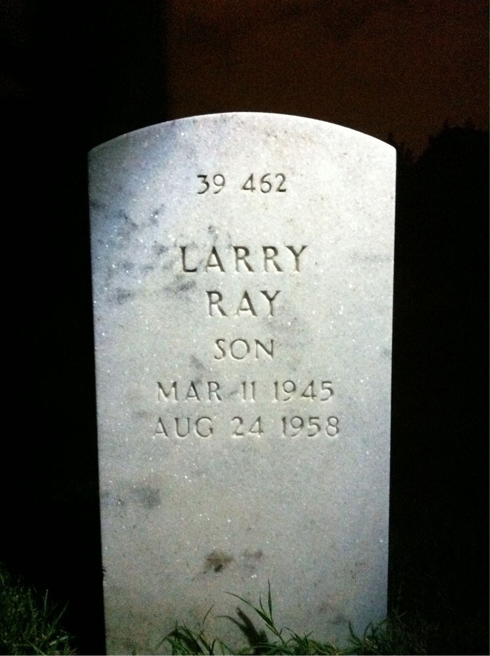 Back of headstone — Alfonso Bautista