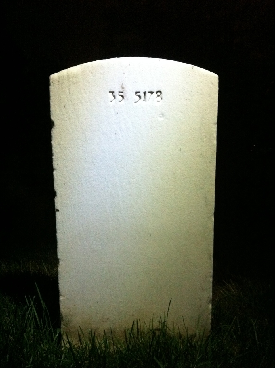 Back of headstone — John Alison