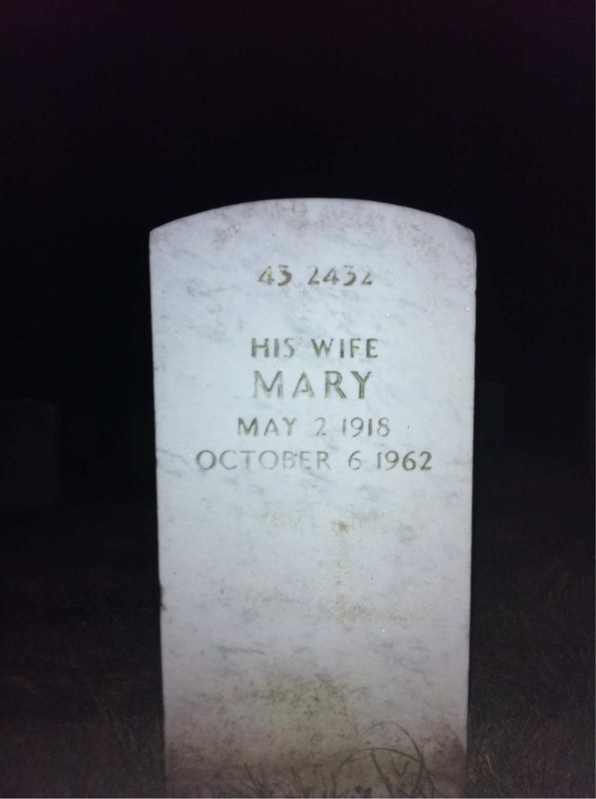 Back of headstone — Robert Morgan