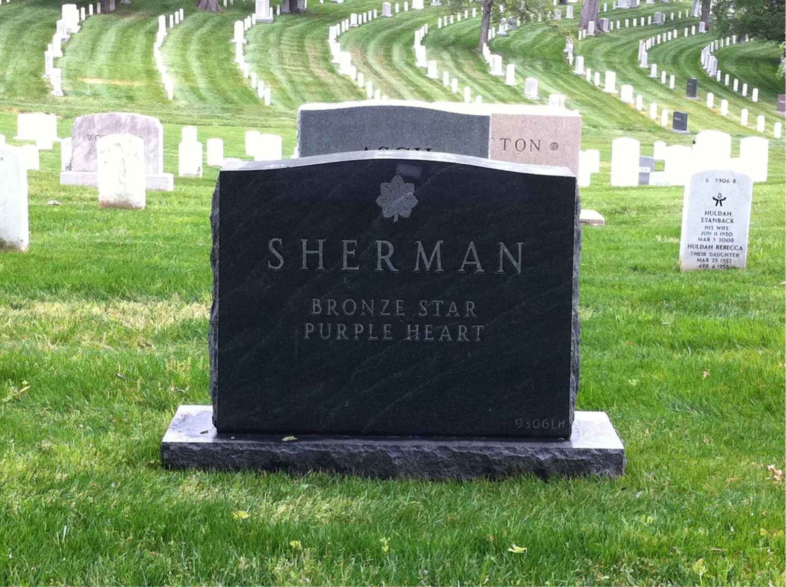 Back of headstone — Roger Sherman
