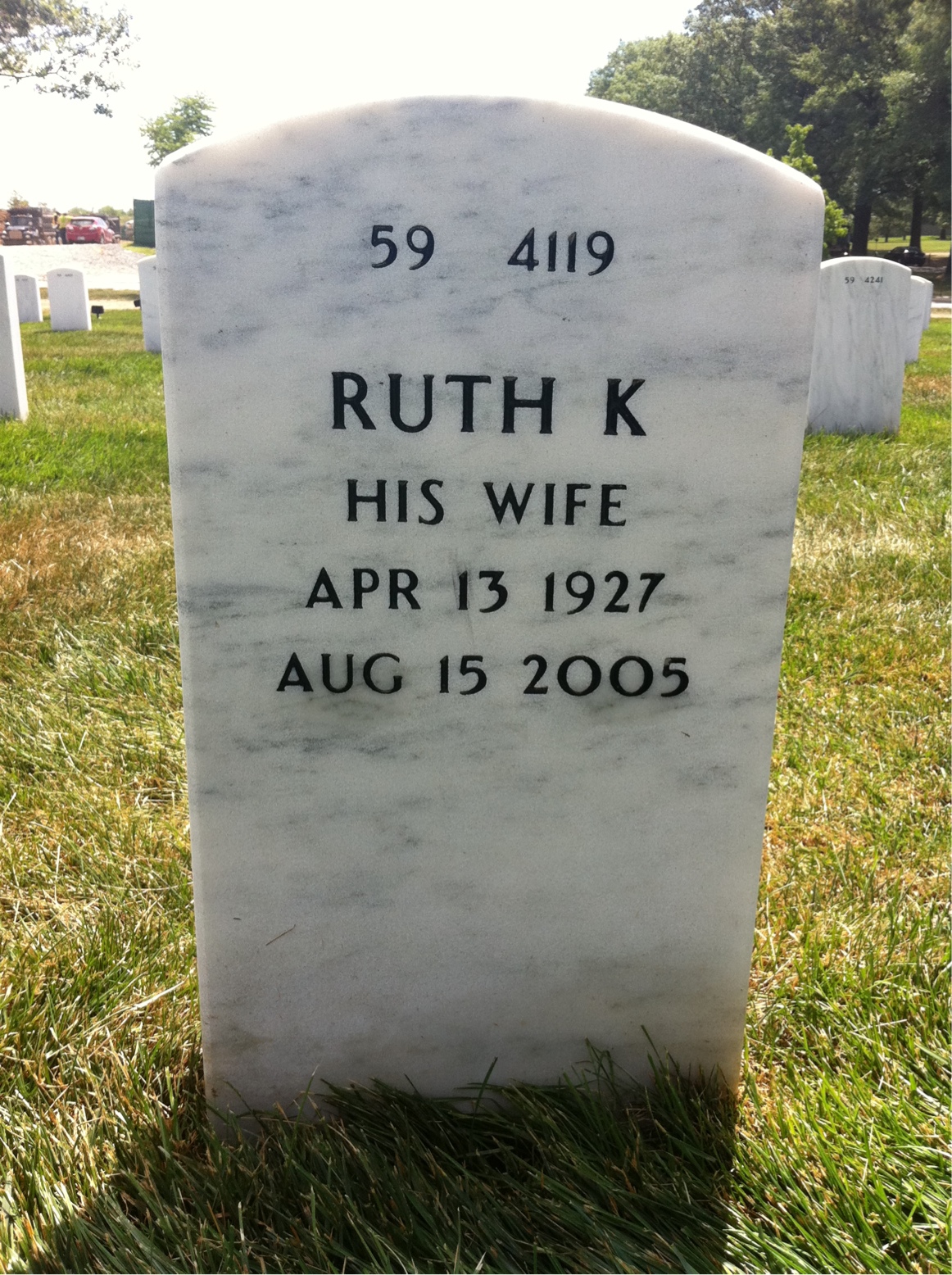 Back of headstone — William Whitaker