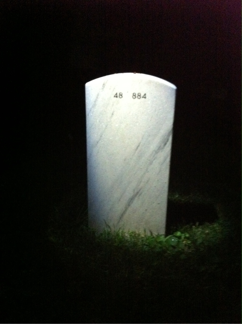 Back of headstone — Alice Hassett