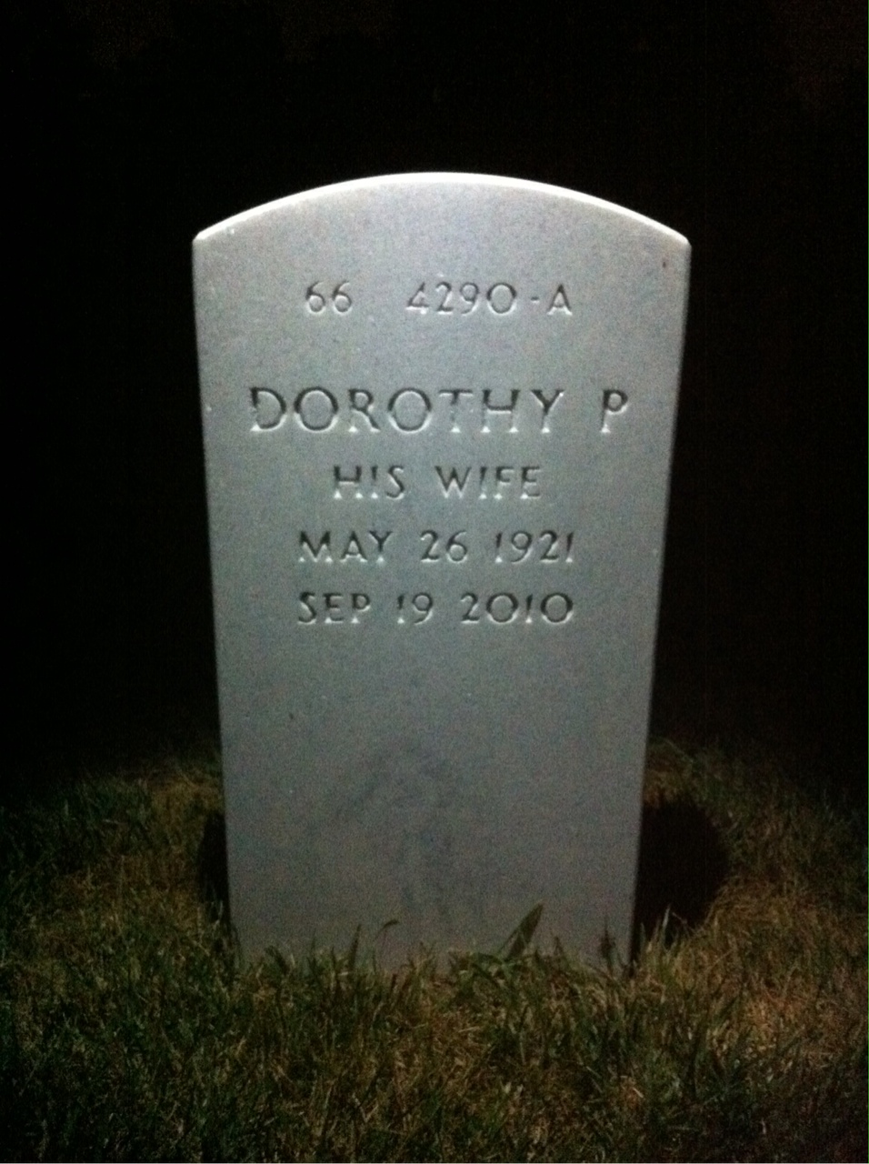 Back of headstone — Frank Williams