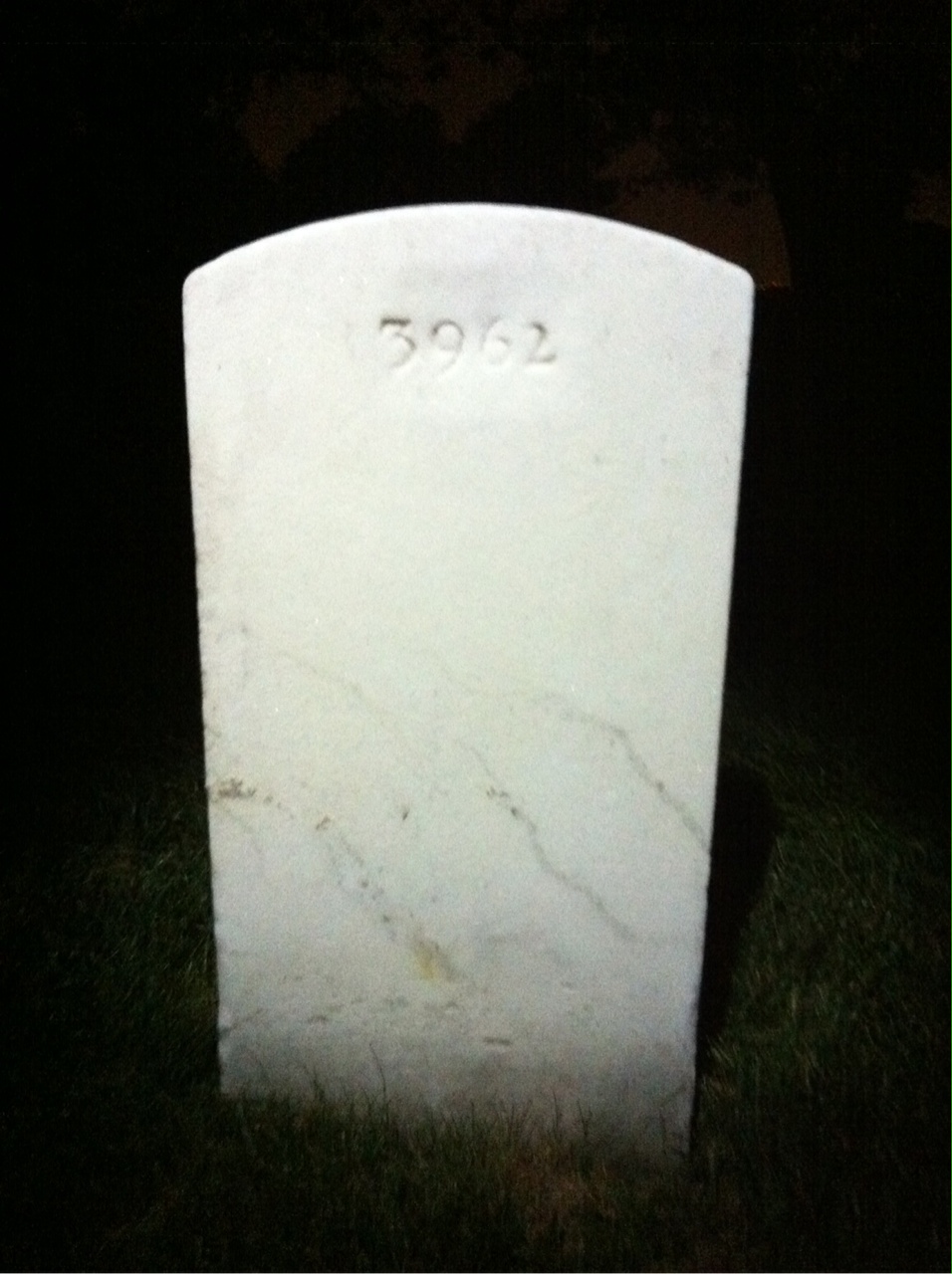 Back of headstone — Frank Morton