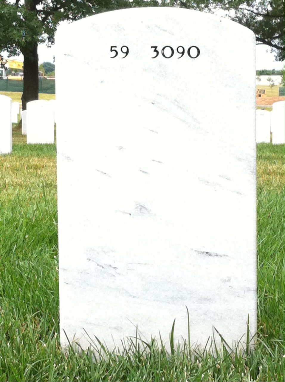 Back of headstone — Joseph Sinacore