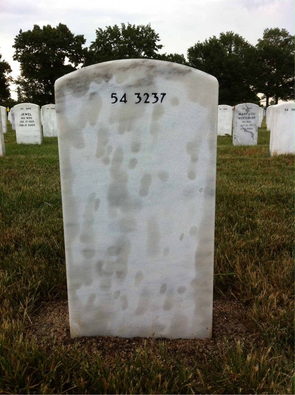 Back of headstone — Gordon Hutt