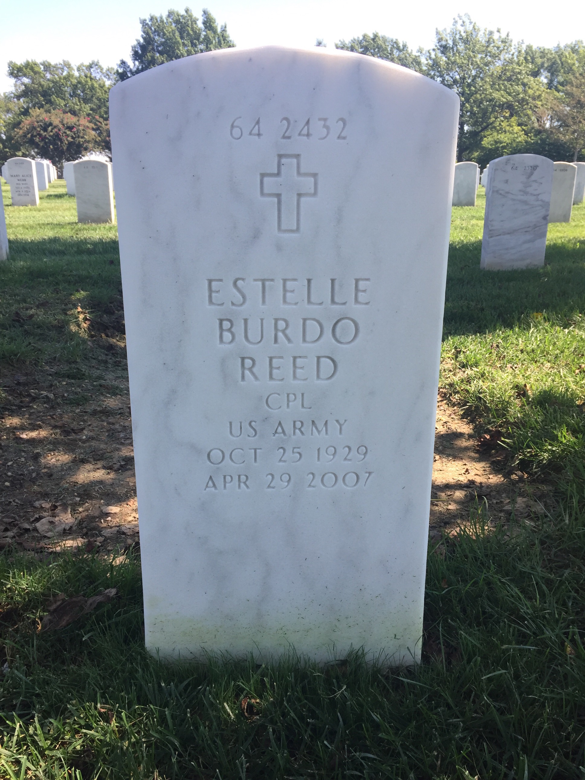 Back of headstone — Eldridge Reed