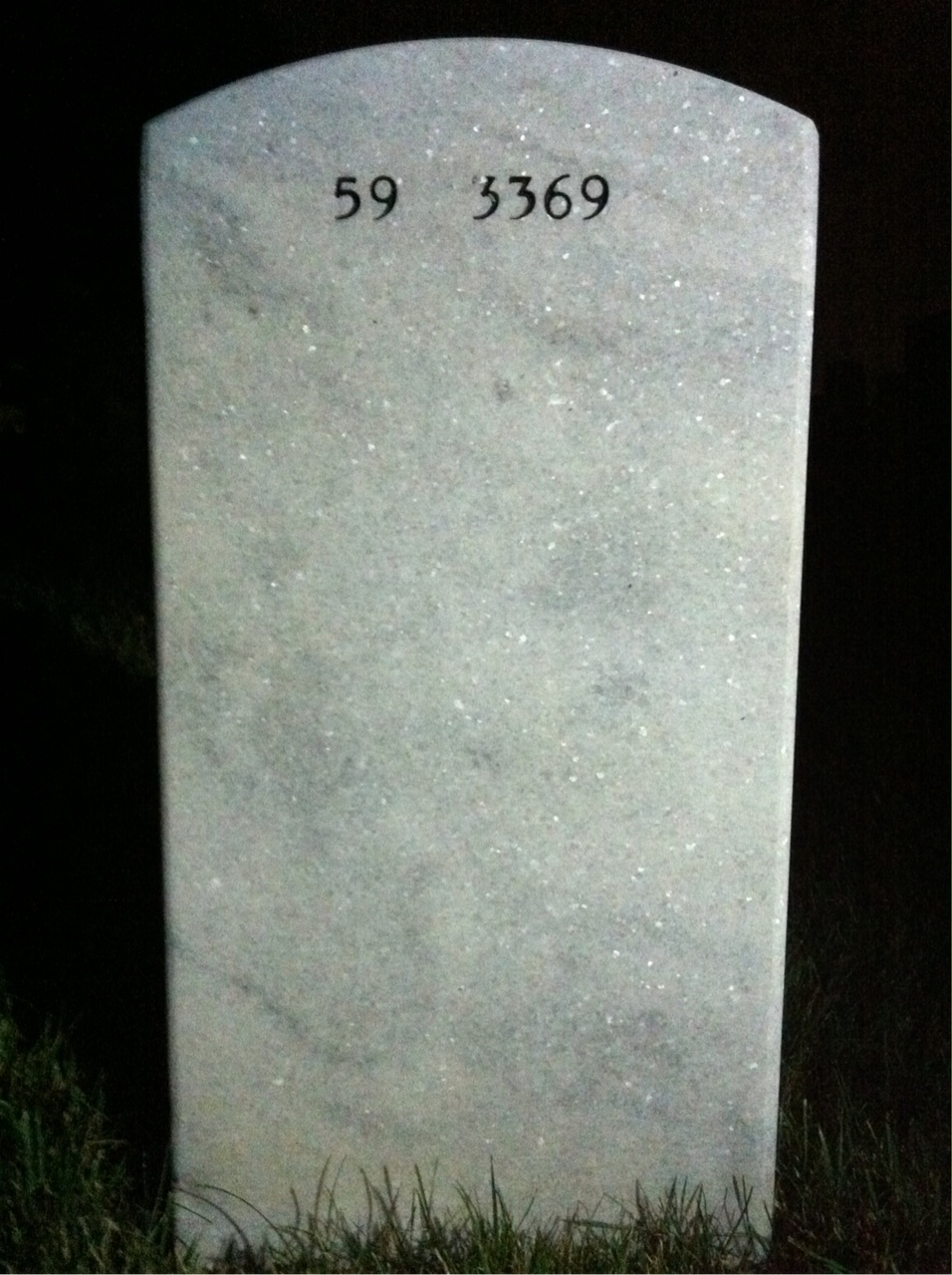 Back of headstone — Alton Douglass