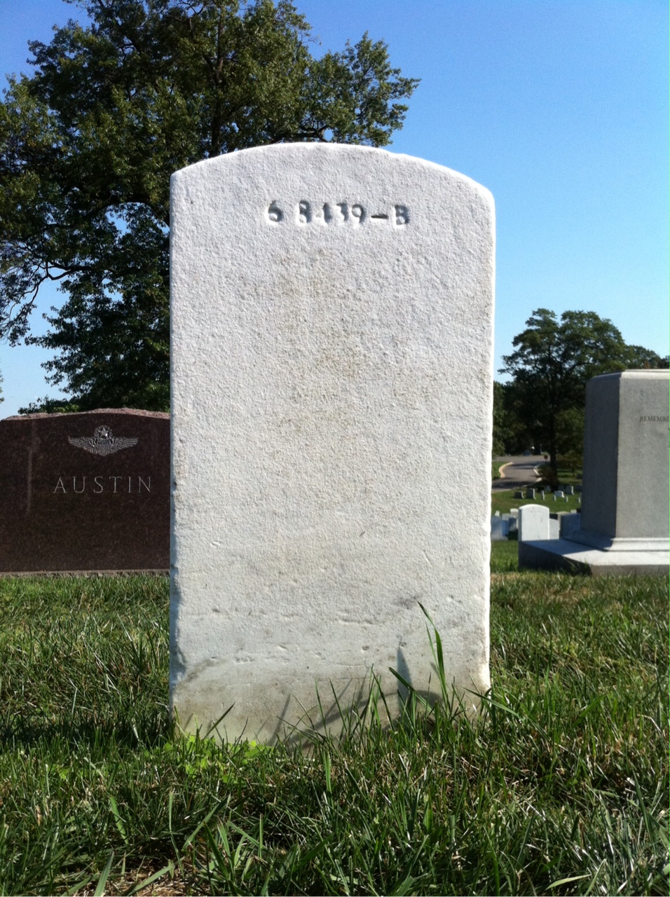 Back of headstone — Benedict Morgan