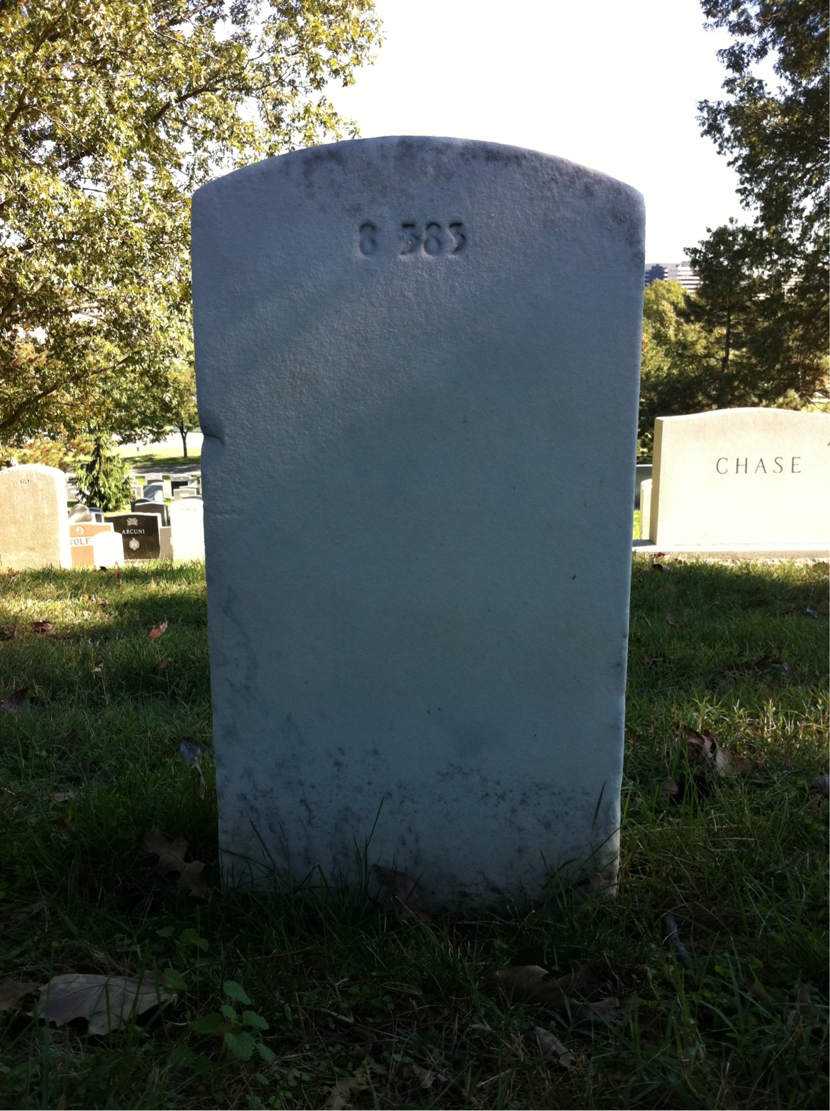 Back of headstone — Joel Conrad