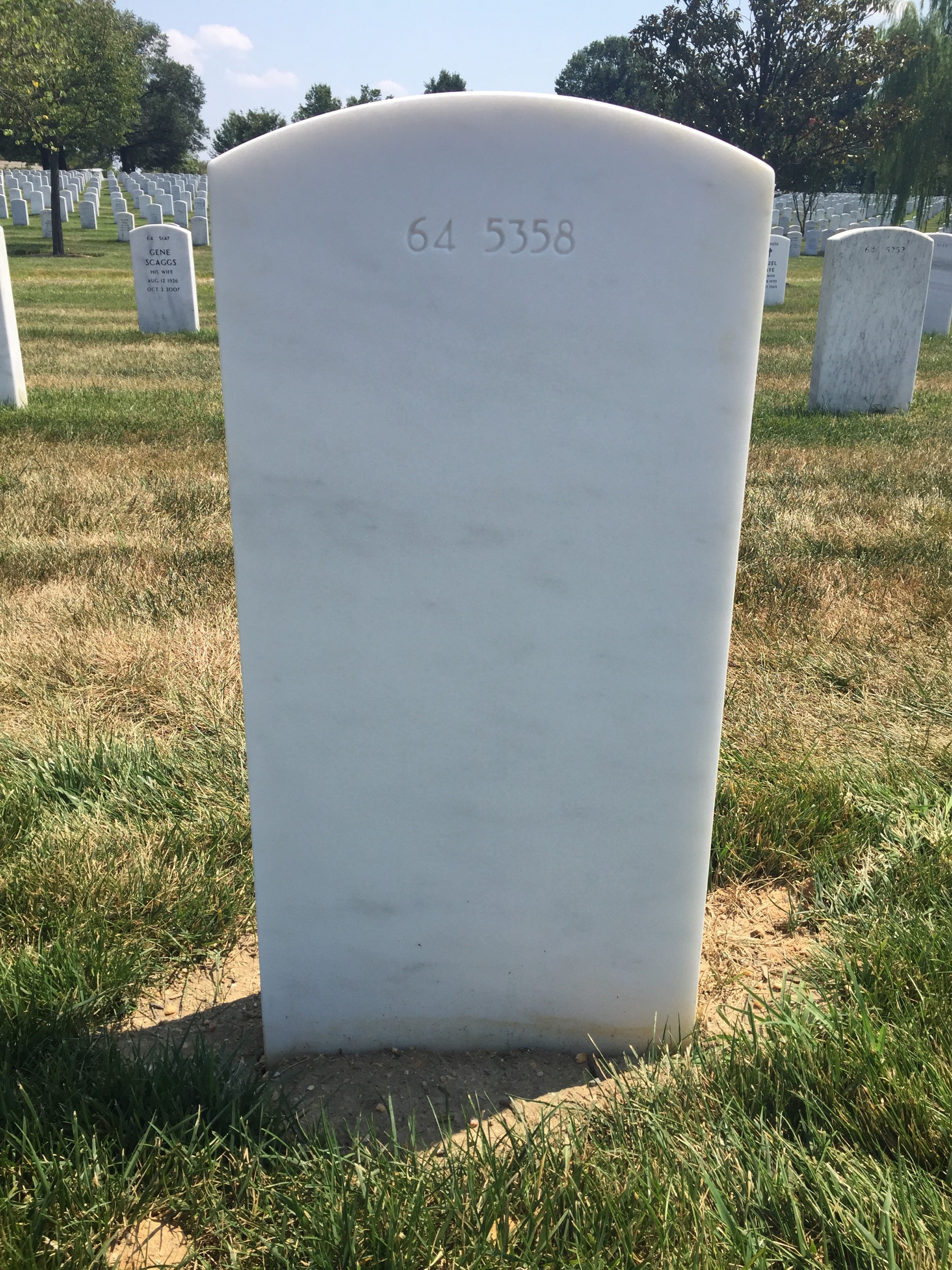 Back of headstone — Joseph Paone
