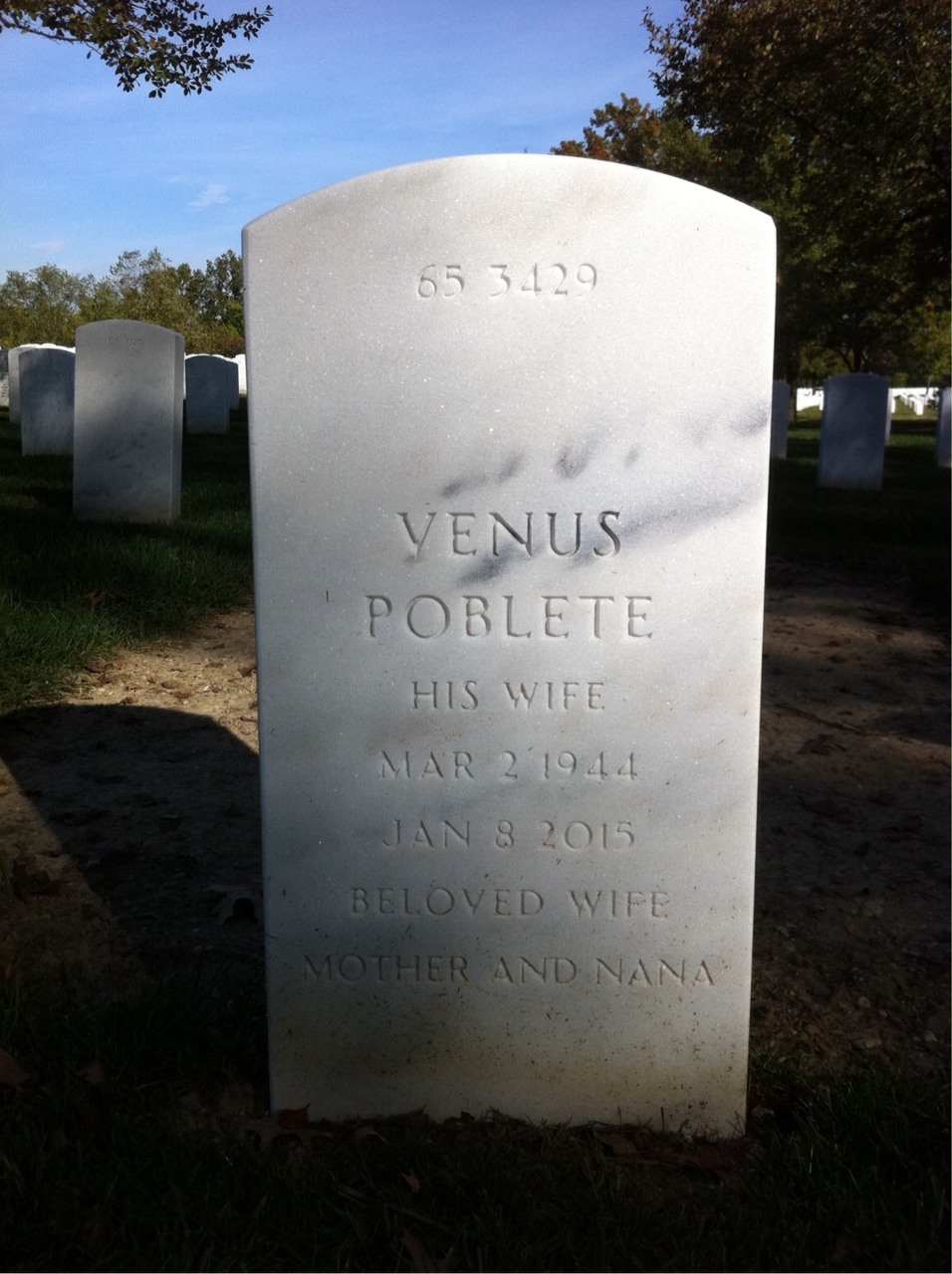 Back of headstone — Eduardo Atangan