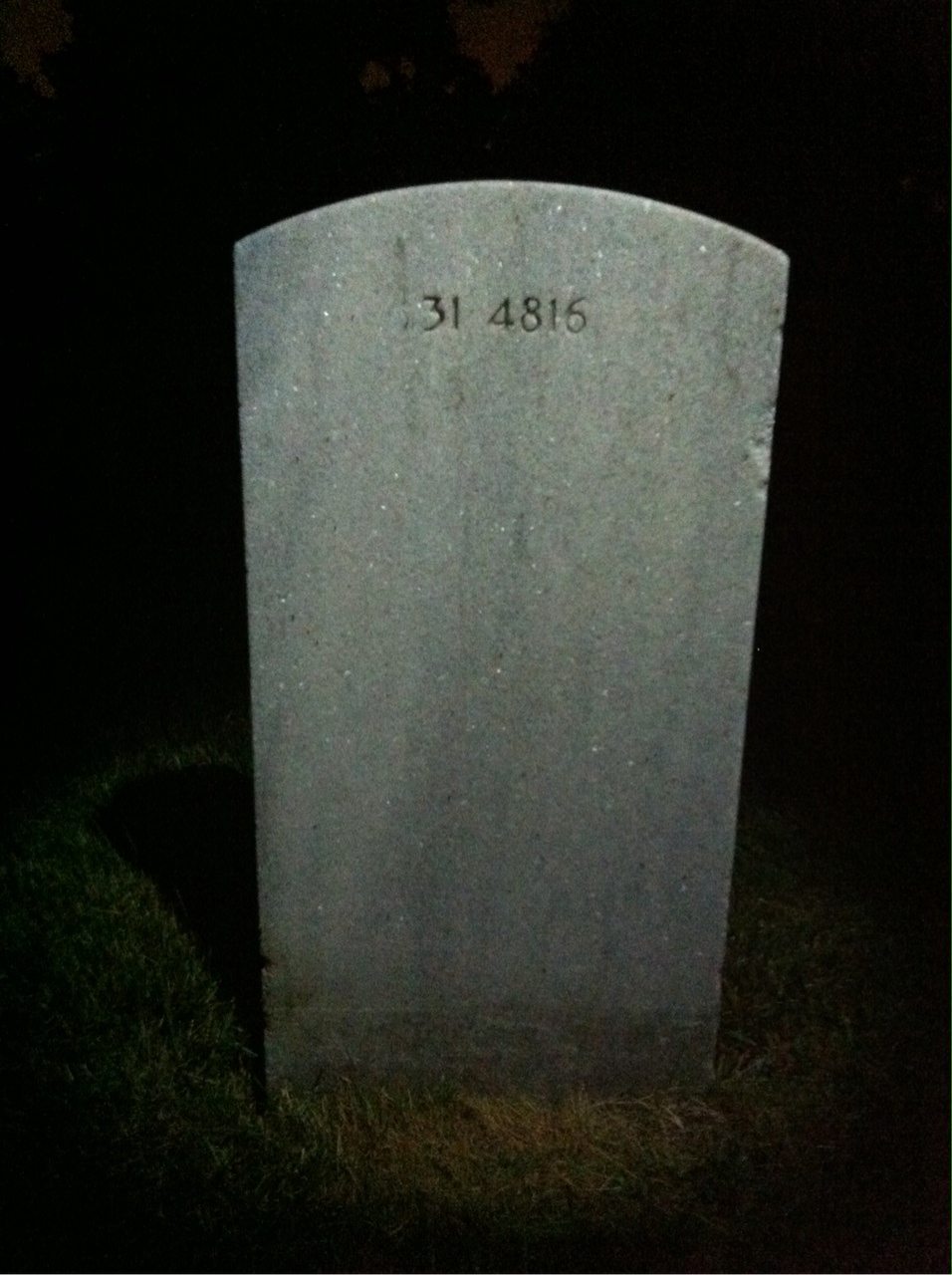 Back of headstone — Robert Laphew